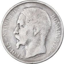 Moeda, França, Napoléon III, 5 Francs, 1852, Paris, F(12-15), Prata, KM:773.1