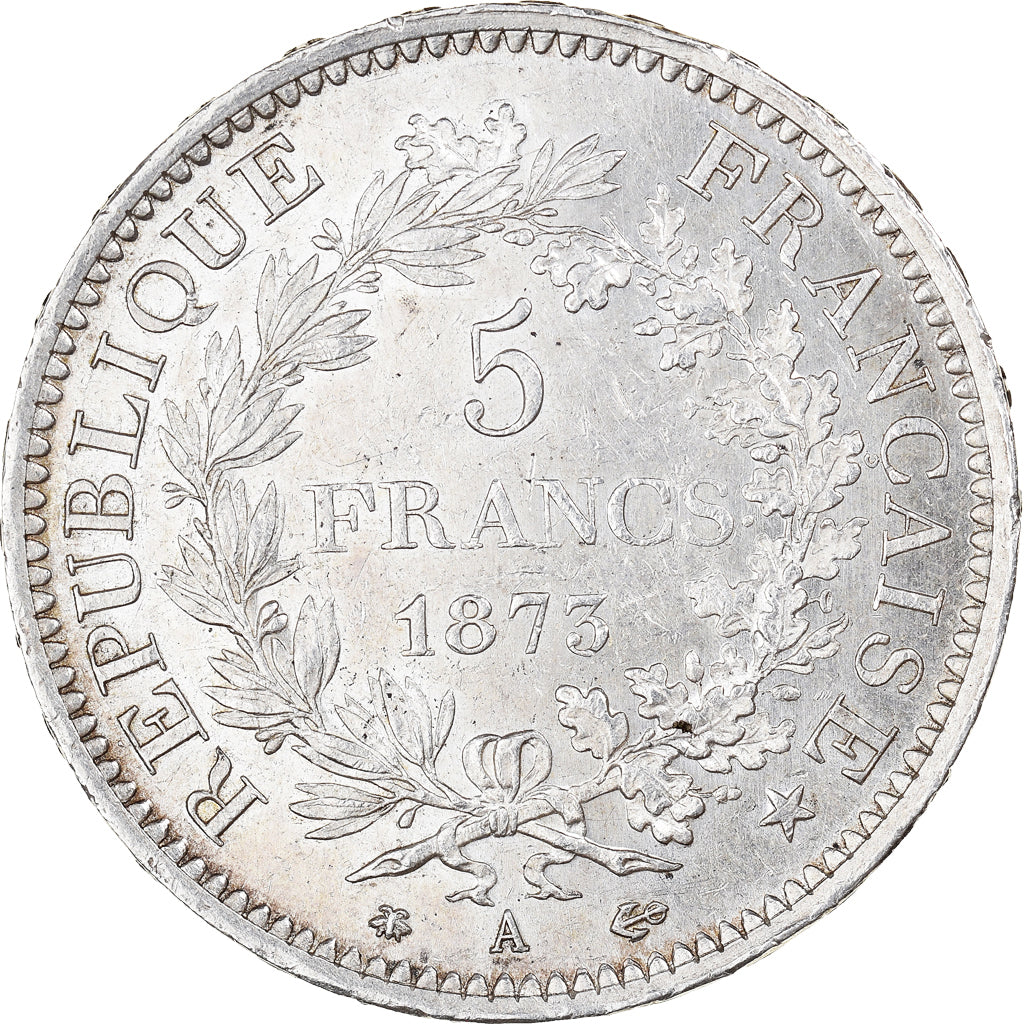 Coin, France, Hercule, 5 Francs, 1873, Paris, AU(55-58), Silver, KM:820.1