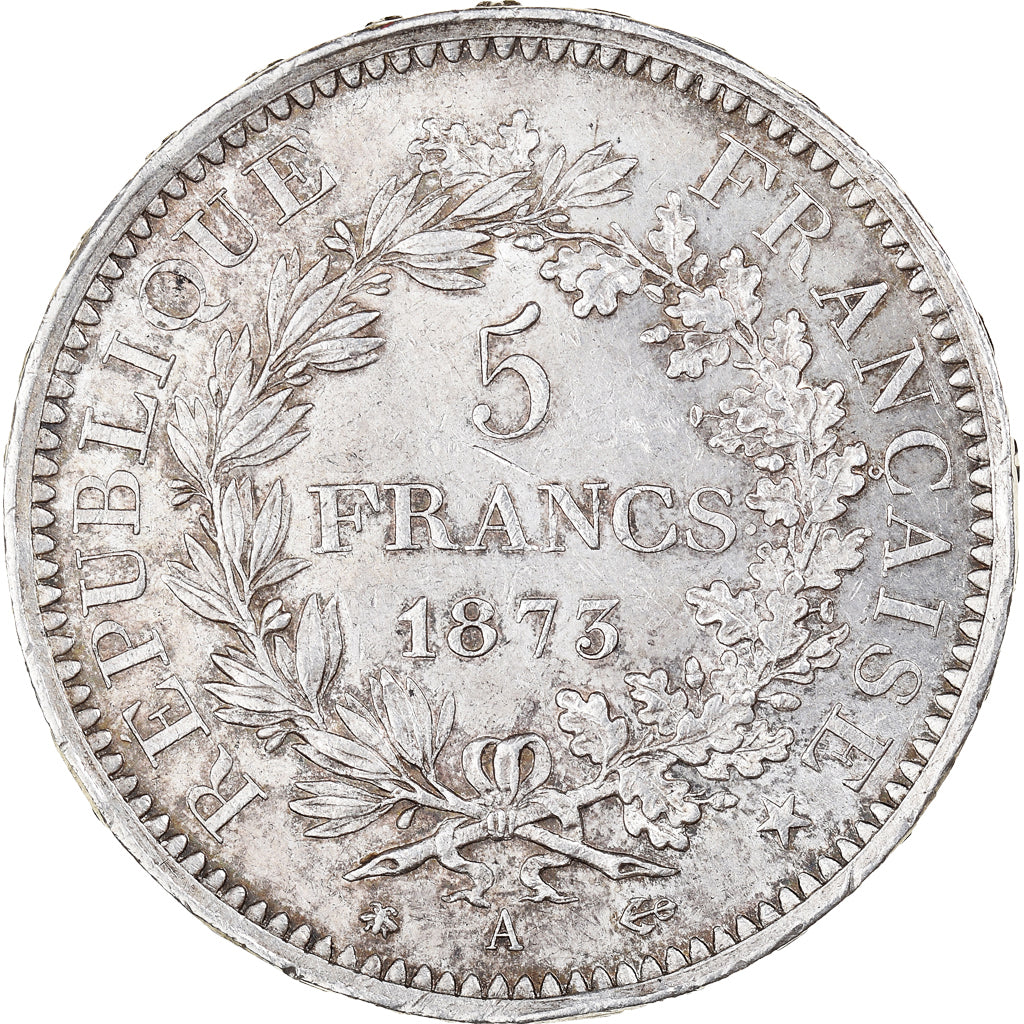 Coin, France, Hercule, 5 Francs, 1873, Paris, AU(55-58), Silver, KM:820.1