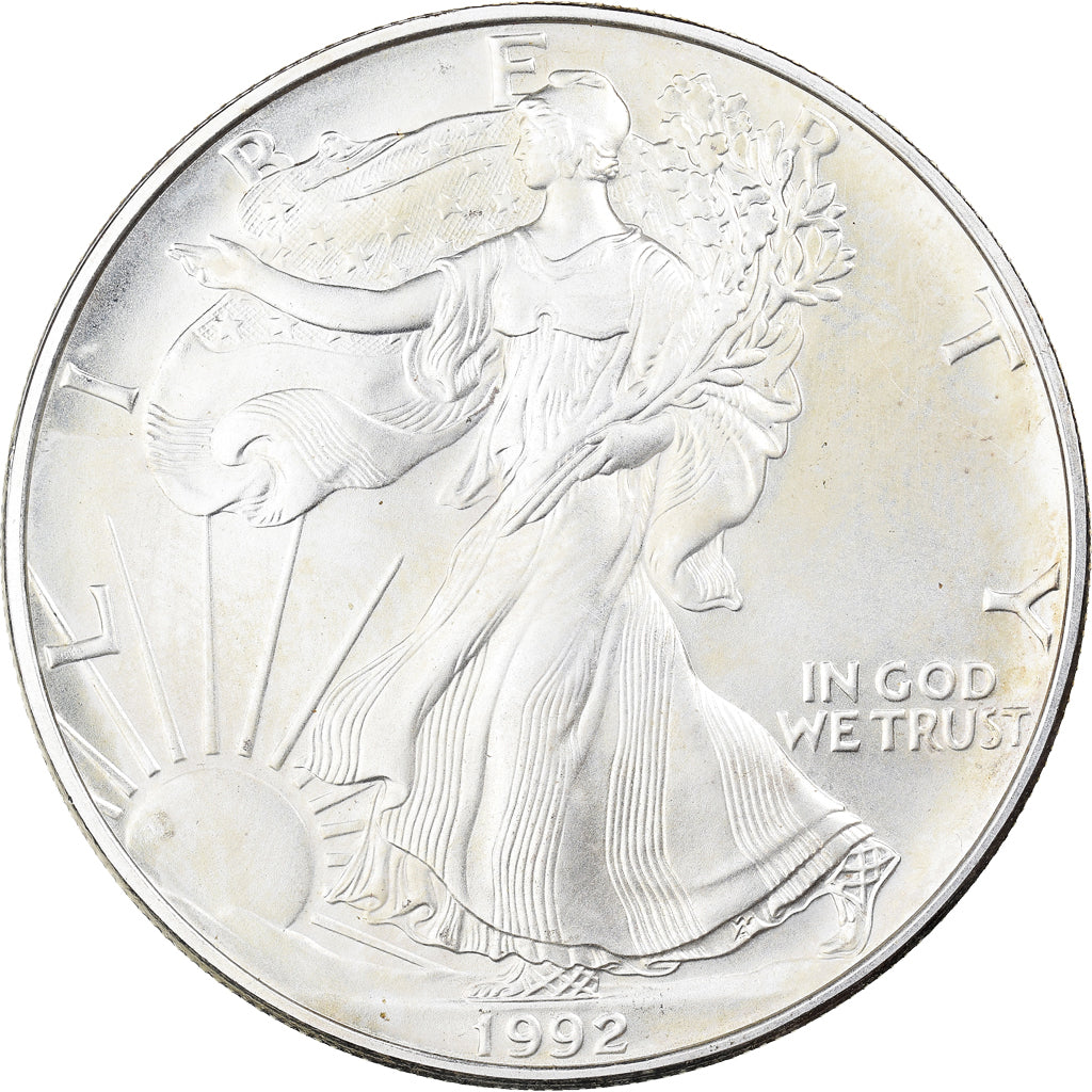 Moneda, Estados Unidos, Silver Eagle, Dollar, 1992, 1 Oz, FDC, Plata