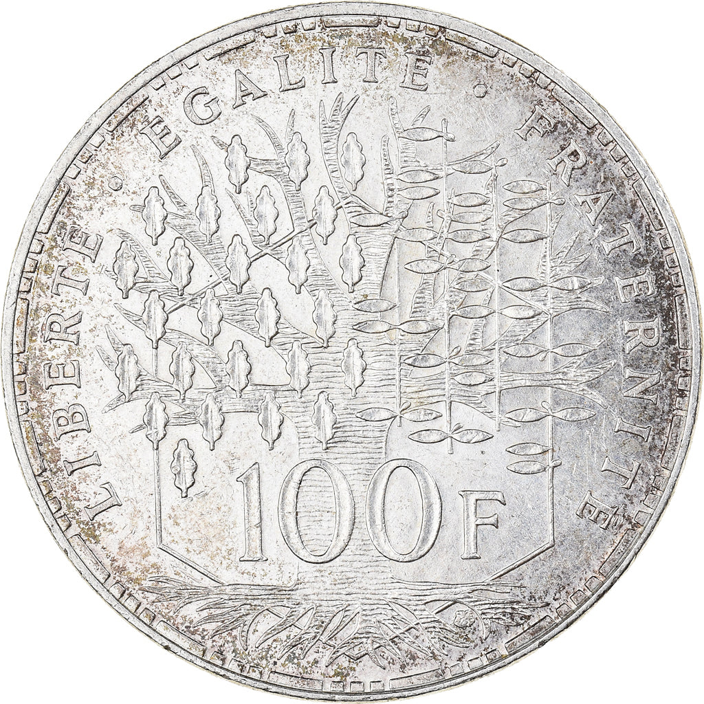 Coin, France, Panthéon, 100 Francs, 1985, Paris, AU(55-58), Silver, KM:951.1
