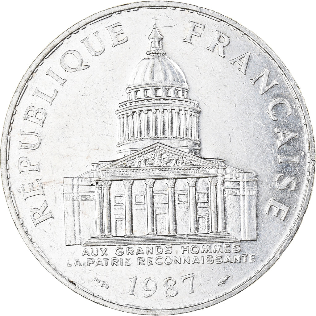 Coin, France, Panthéon, 100 Francs, 1987, Paris, AU(55-58), Silver, KM:951.1