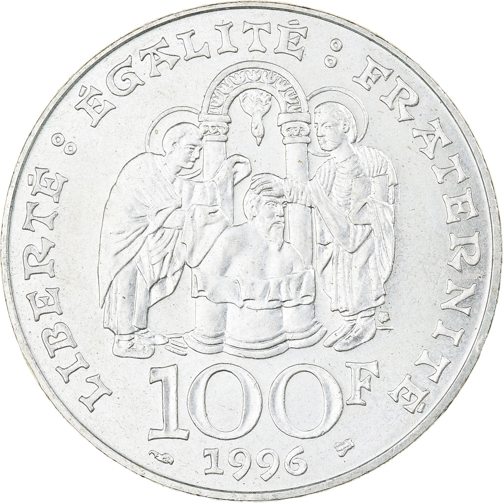 Moneta, Francia, Clovis, 100 Francs, 1996, SPL, Argento, KM:1180, Gadoury:953