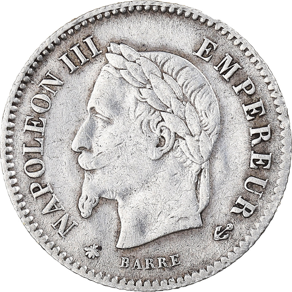 Coin, France, Napoleon III, 20 Centimes, 1867, Paris, EF(40-45), Silver