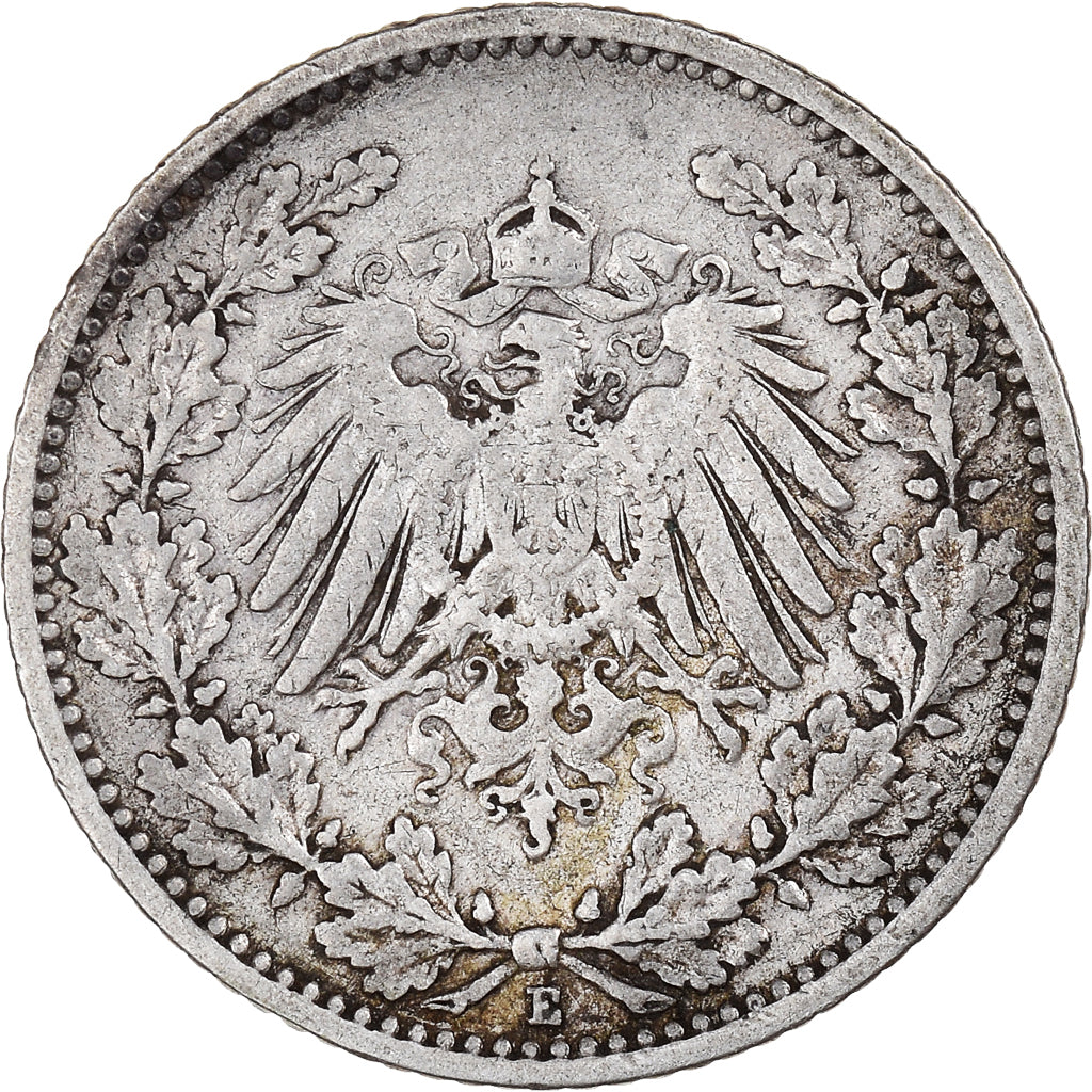 Coin, German States, 1/2 Mark, 1905, Muldenhütten, VF(20-25), Silver, KM:17