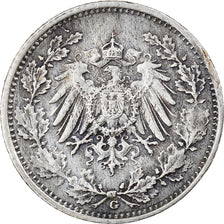Moneta, GERMANIA - IMPERO, 1/2 Mark, 1918, Karlsruhe, MB+, Argento, KM:17