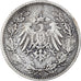 Moneta, GERMANIA - IMPERO, 1/2 Mark, 1918, Karlsruhe, MB+, Argento, KM:17