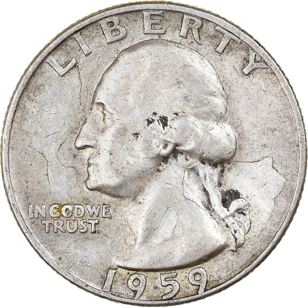 Coin, United States, Washington Quarter, Quarter, 1959, U.S. Mint, Denver