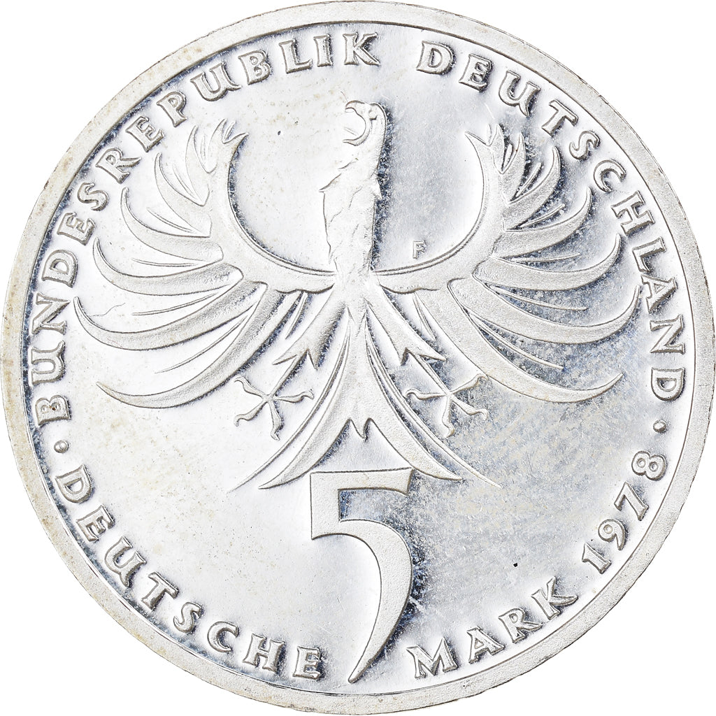 Coin, GERMANY - FEDERAL REPUBLIC, 5 Mark, 1978, Stuttgart, Germany, BE, MS(63)