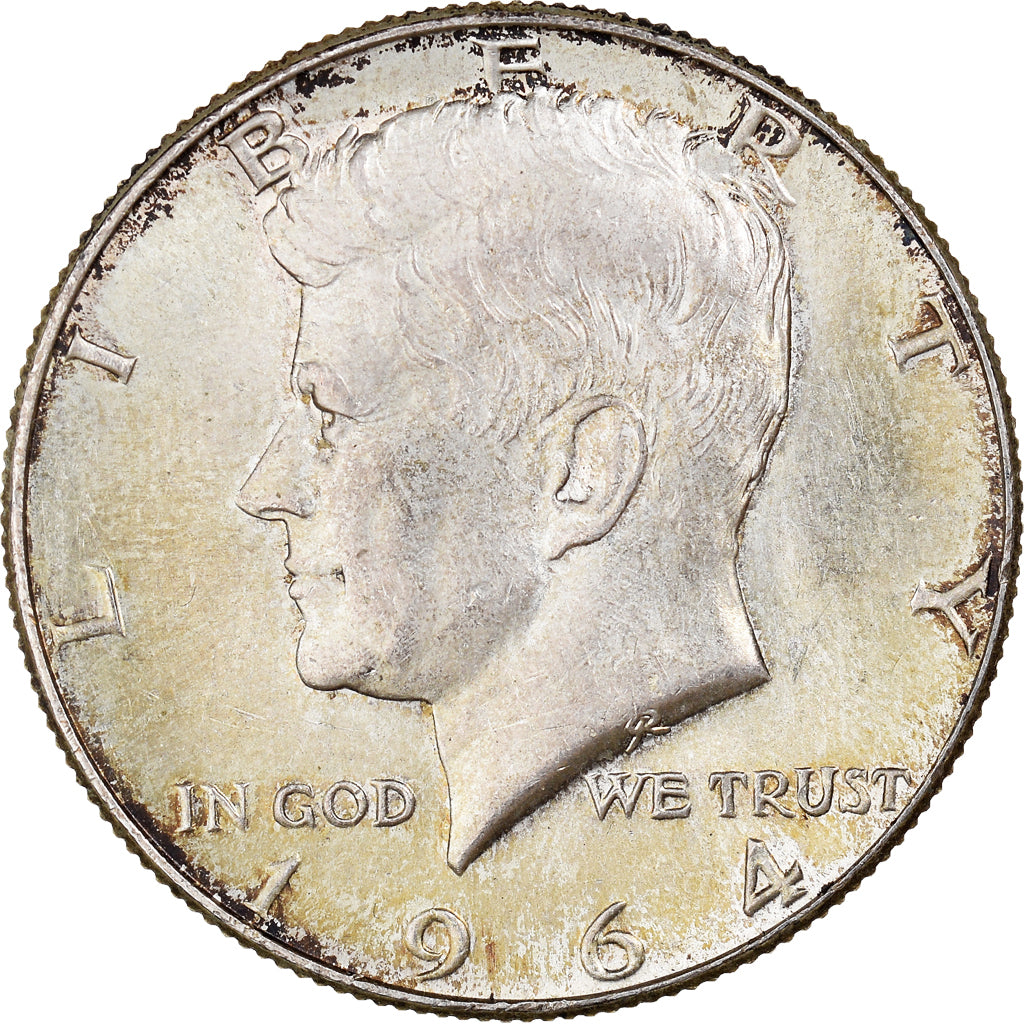 Coin, United States, Kennedy Half Dollar, Half Dollar, 1964, U.S. Mint