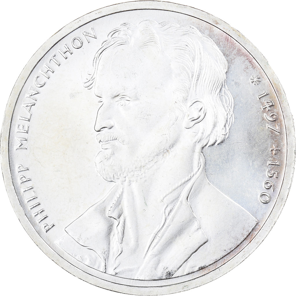 Coin, GERMANY - FEDERAL REPUBLIC, 10 Mark, 1997, Hambourg, MS(63), Silver