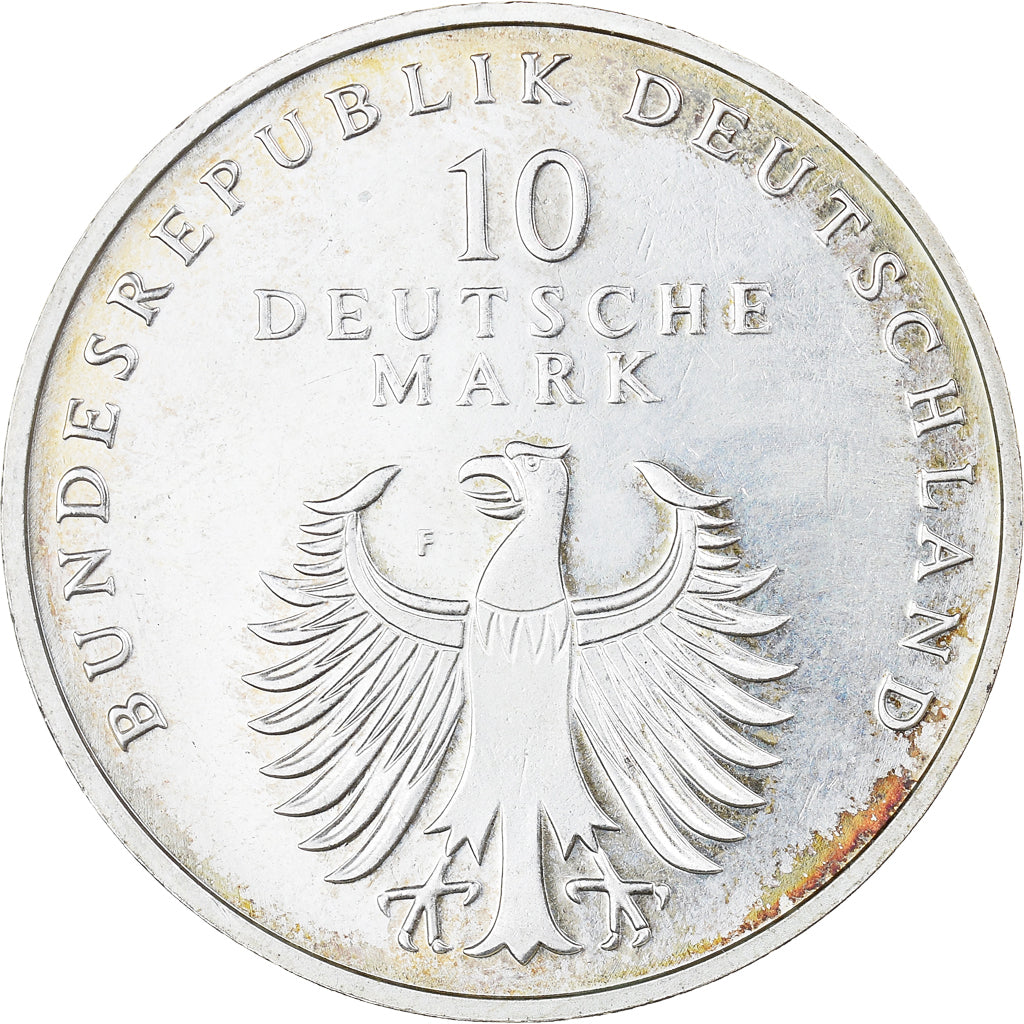 Coin, GERMANY - FEDERAL REPUBLIC, 10 Mark, 1998, Stuttgart, MS(63), Silver