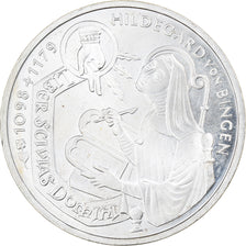 Coin, GERMANY - FEDERAL REPUBLIC, 10 Mark, 1998, Karlsruhe, MS(63), Silver