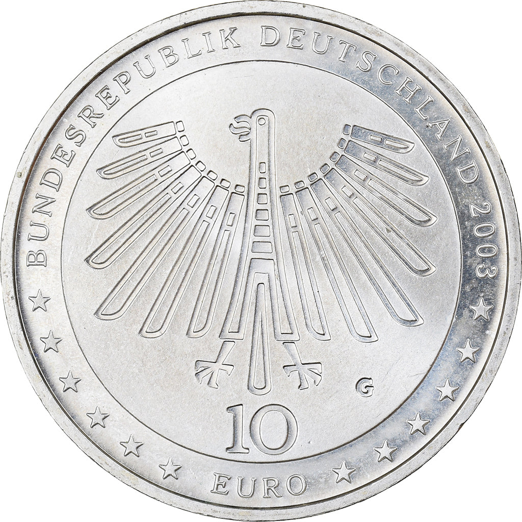 Moneta, GERMANIA - REPUBBLICA FEDERALE, 10 Euro, 2003, Karlsruhe, Germany, SPL