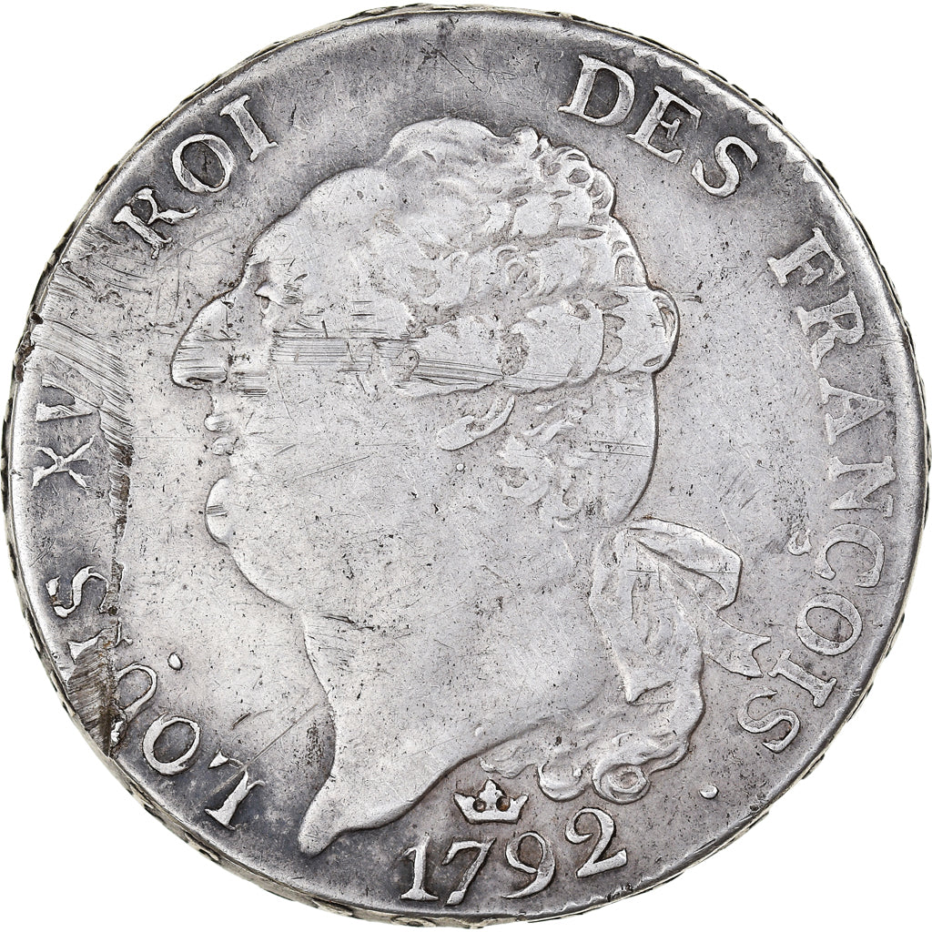 Moneta, Francja, Louis XVI, Écu de 6 livres françois, ECU, 6 Livres, 1792