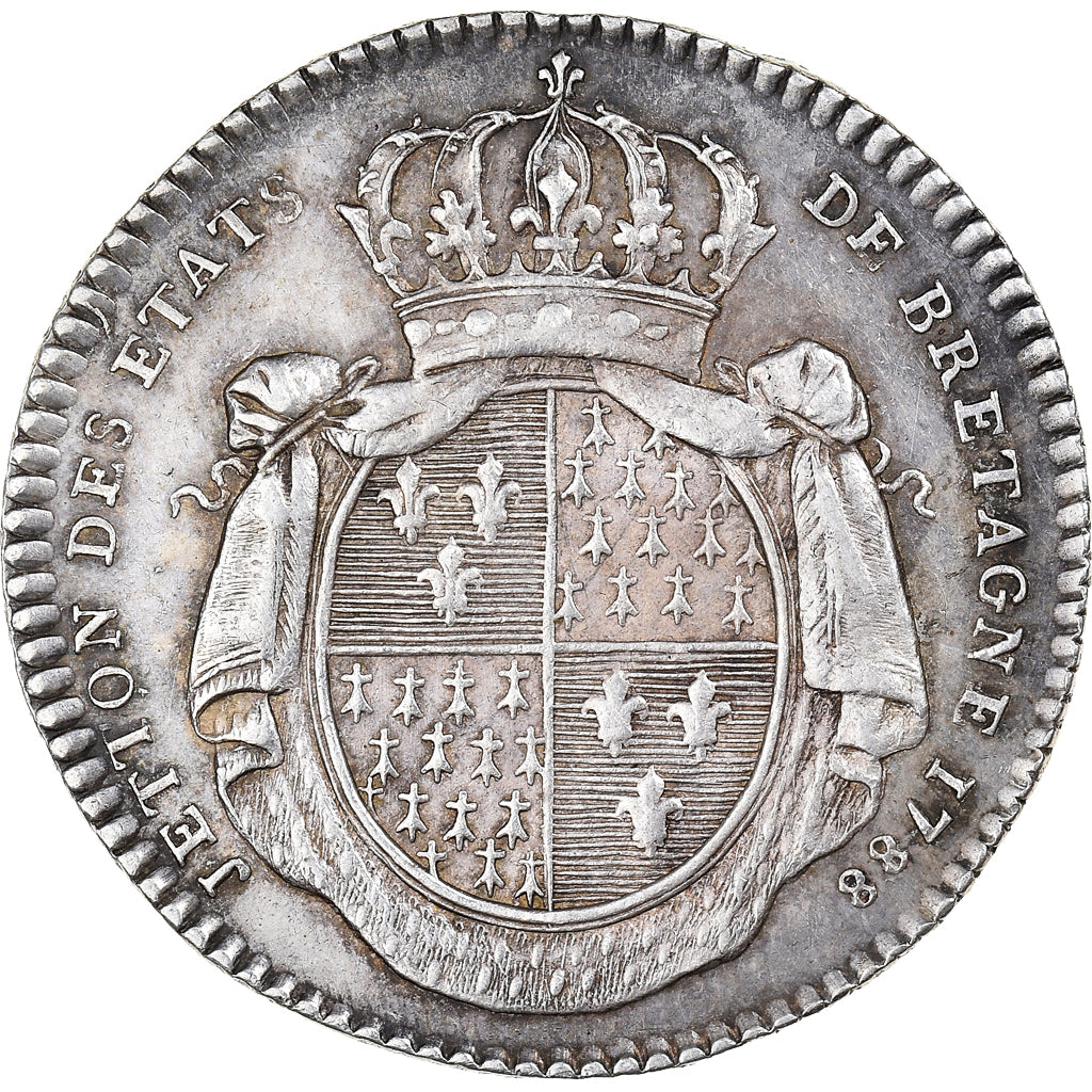 France, Token, Royal, 1788, MS(60-62), Silver, Feuardent:8792