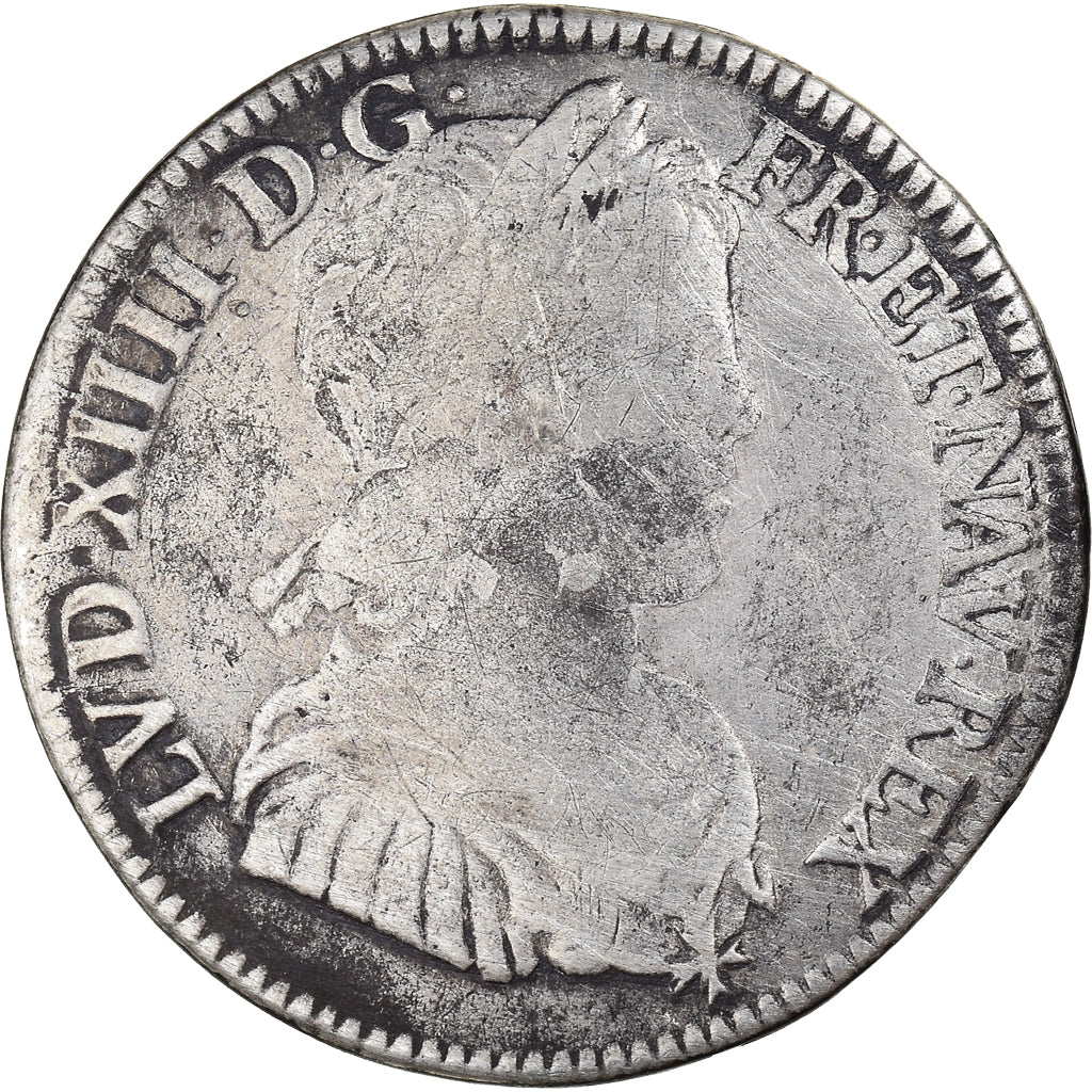 Moeda, França, Louis XIV, 1/4 Écu à la mèche longue, 1648, Paris, VF(20-25)