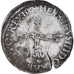 Moeda, França, Henri III, 1/4 Ecu, 1587, Rennes, VF(30-35), Prata, Sombart:4662