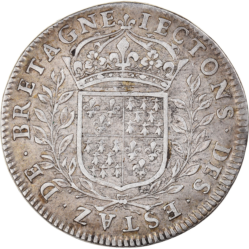França, Token, Monarquia, Luís XIV, états de Bretagne, hermine, Undated (1657