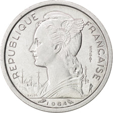 Coin, Comoros, Franc, 1964, Paris, MS(63), Aluminium, KM:E1, Lecompte:32