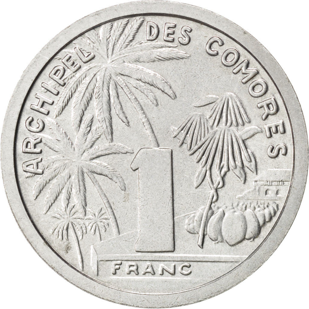 Coin, Comoros, Franc, 1964, Paris, MS(63), Aluminium, KM:E1, Lecompte:32