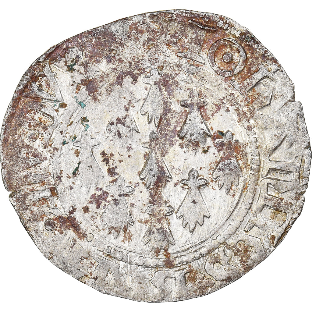 Coin, France, Bretagne, Jean V, Blanc aux 9 mouchetures, 1399-1442, Uncertain