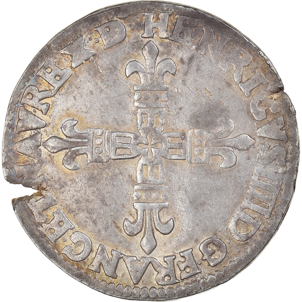 Münze, Frankreich, Henri IV, 1/4 Ecu de Béarn, 1609, Morlaas, SS, Silber