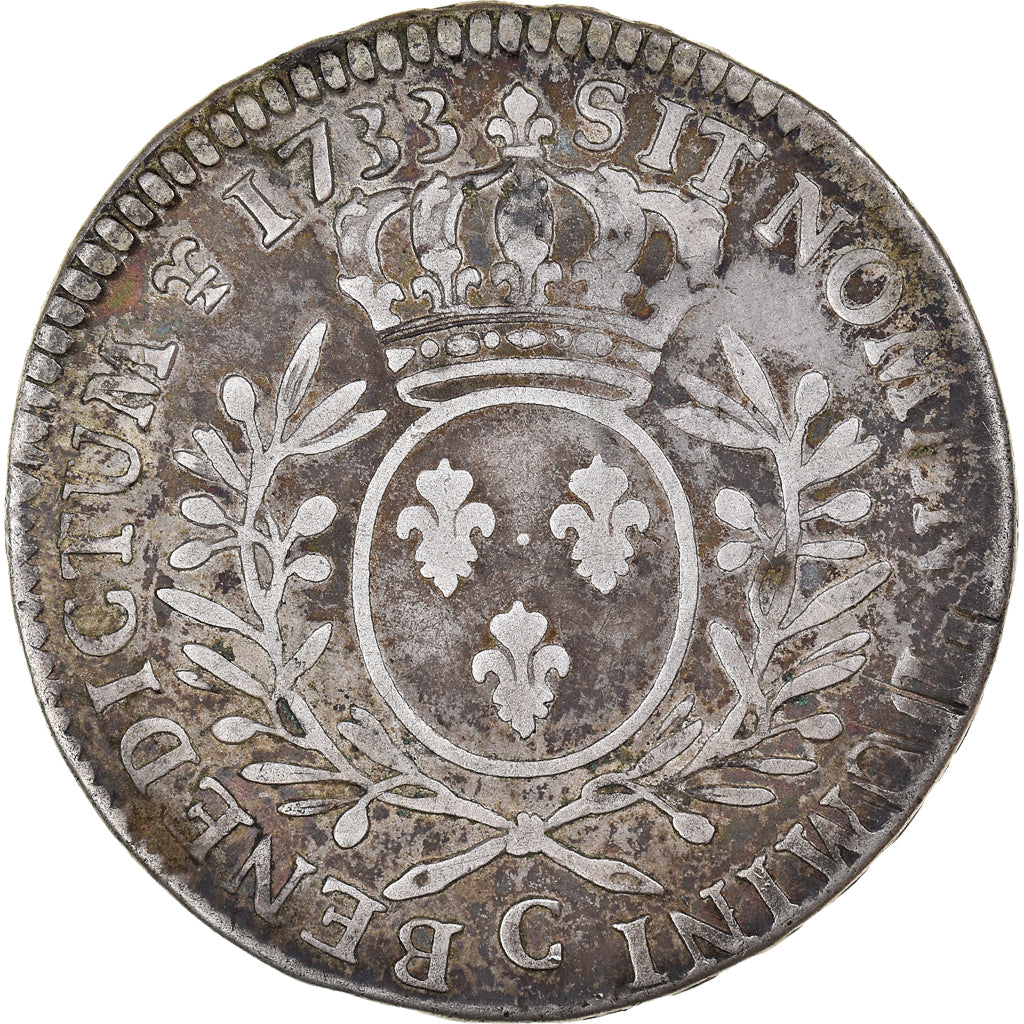 Moneda, Francia, Louis XV, 1/2 Écu aux branches d'olivier, 1/2 ECU, 44 Sols