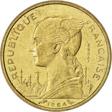 Moneta, Komory, 10 Francs, 1964, Paris, AU(55-58), Aluminium-Brąz, KM:E4