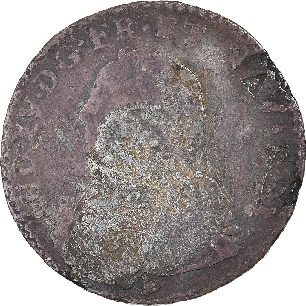 Münze, Frankreich, Louis XV, 12 Sols, 1/10 ECU, 1728, Limoges, SGE+, Silber