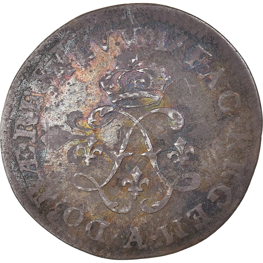 Moneda, Francia, Louis XIV, 4 Sols aux 2 L, 4 Sols 2 Deniers, 1693, Paris, BC+