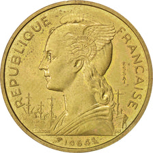 Moneta, Komory, 20 Francs, 1964, Paris, AU(55-58), Aluminium-Brąz, KM:E5