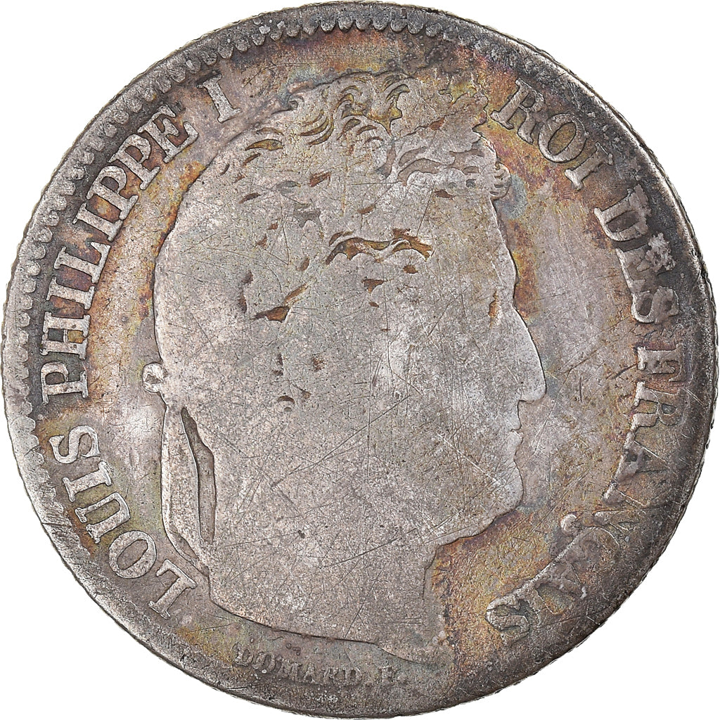 Coin, France, Louis-Philippe, Franc, 1833, Marseille, F(12-15), Silver
