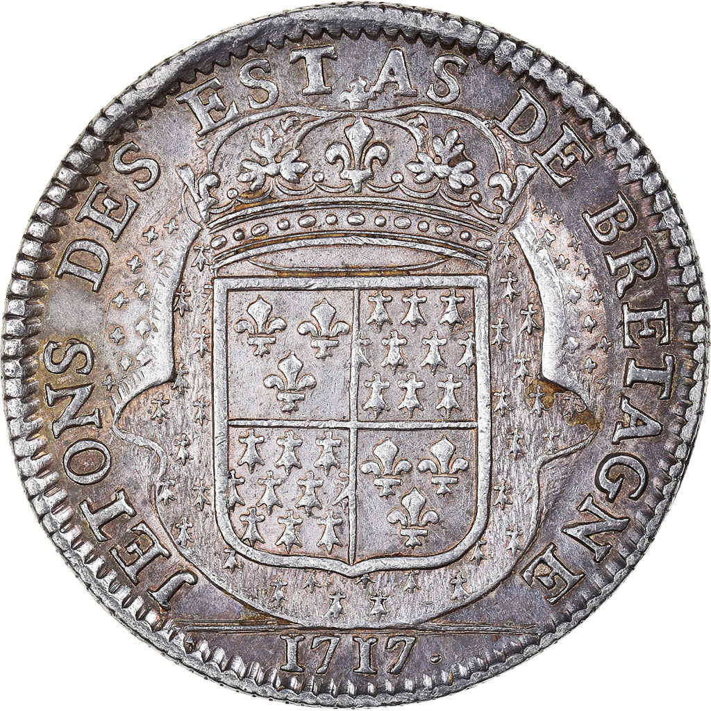France, Token, Louis XV, États de Bretagne, Dinan, History, 1717, Jean Le
