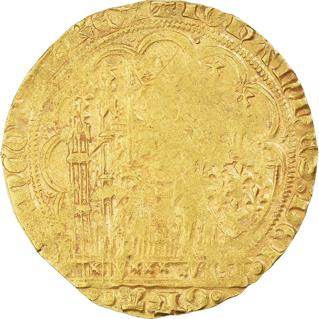 Coin, France, Jean II le Bon, Ecu d'or à la chaise, Ecu d'or, VF(30-35), Gold