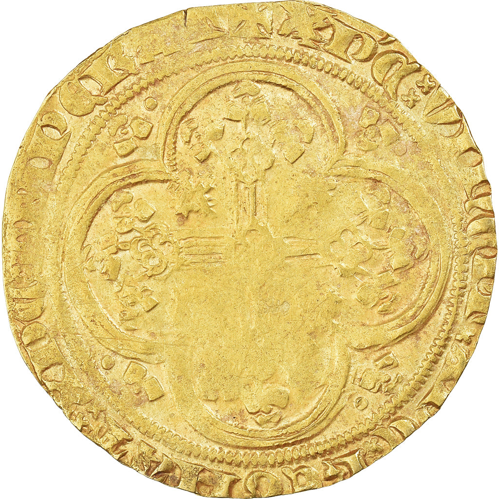 Coin, France, Jean II le Bon, Ecu d'or à la chaise, Ecu d'or, VF(30-35), Gold