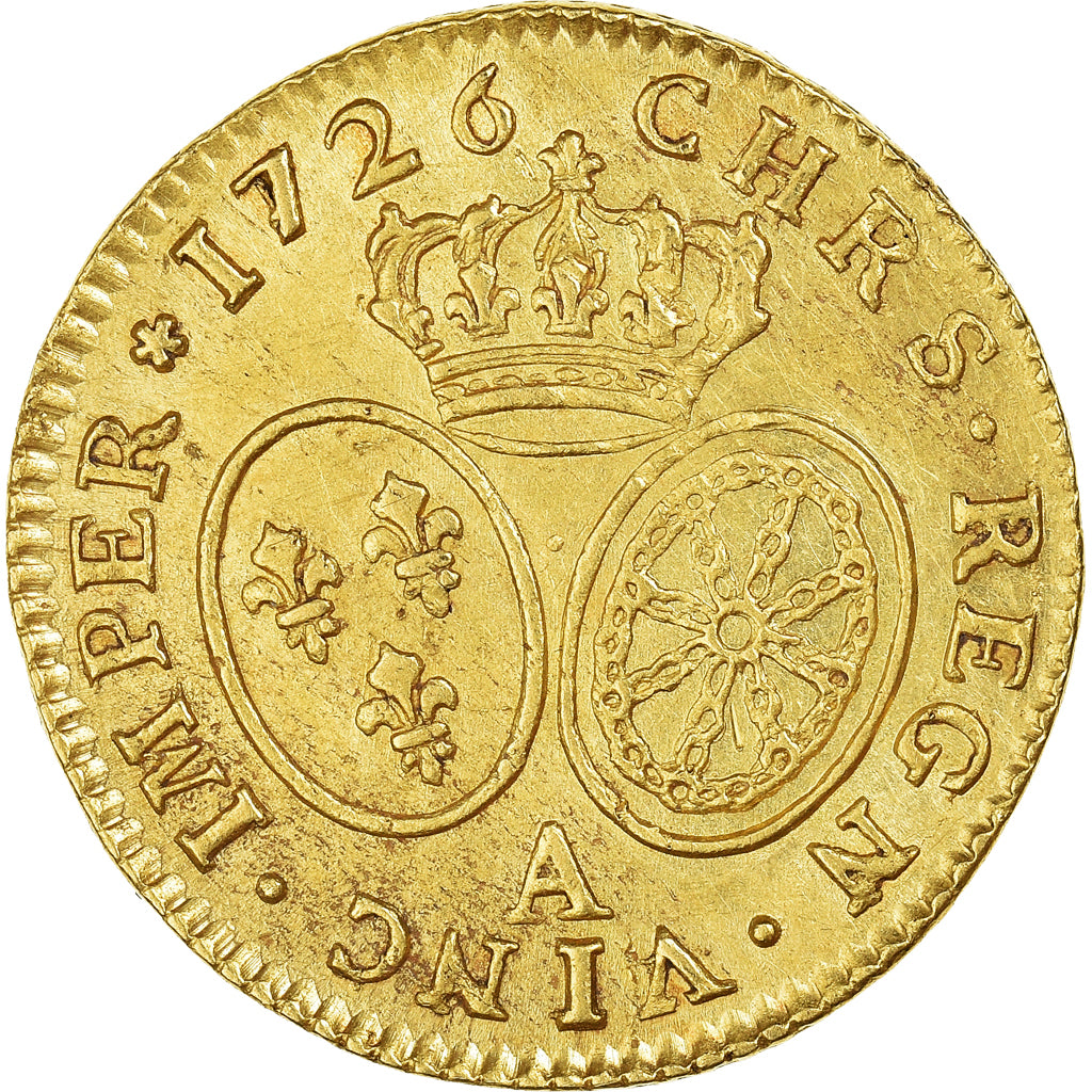 Coin, France, Louis XV, Louis d'or aux lunettes, Louis d'Or, 1726, Paris