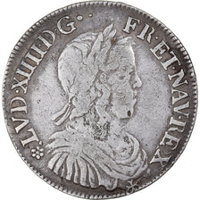 Münze, Frankreich, Louis XIV, 1/2 Écu à la mèche longue, 1652, Tours, S+