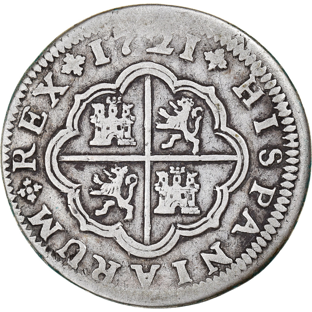 Monnaie, Espagne, Philip V, 2 Reales, 1721, Seville, TB+, Argent, KM:307