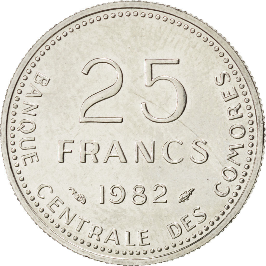 Münze, Comoros, 25 Francs, 1982, Paris, UNZ, Nickel, KM:E8
