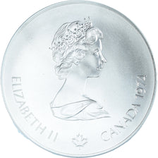 Coin, Canada, Elizabeth II, Canoeing, 5 Dollars, 1974, MS(65-70), Silver, KM:92
