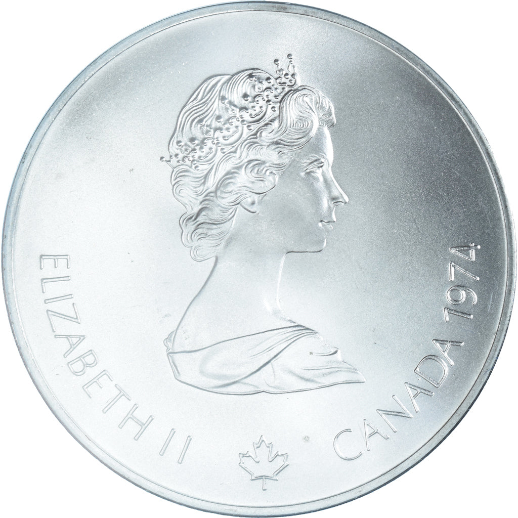 Coin, Canada, Elizabeth II, Rowing, 5 Dollars, 1974, MS(65-70), Silver, KM:91