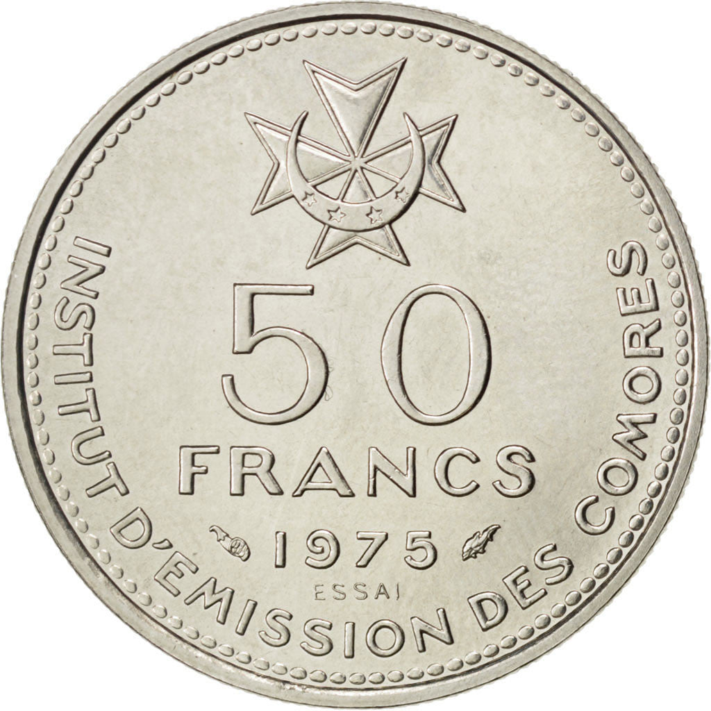 Monnaie, Comoros, 50 Francs, 1975, Paris, SPL, Nickel, KM:E6