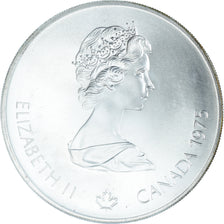 Coin, Canada, Elizabeth II, Swimming, 5 Dollars, 1975, MS(65-70), Silver, KM:100