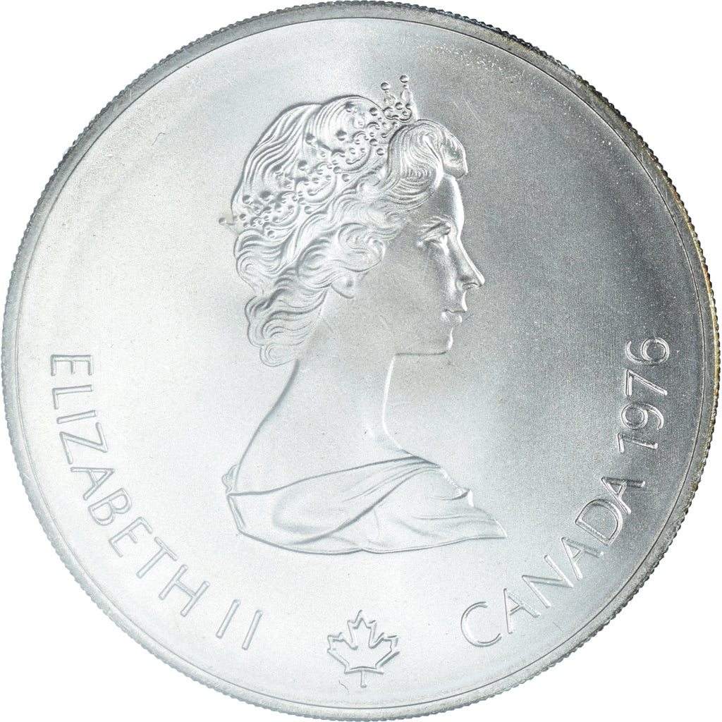 Coin, Canada, Elizabeth II, Fencing, 5 Dollars, 1976, MS(65-70), Silver, KM:107