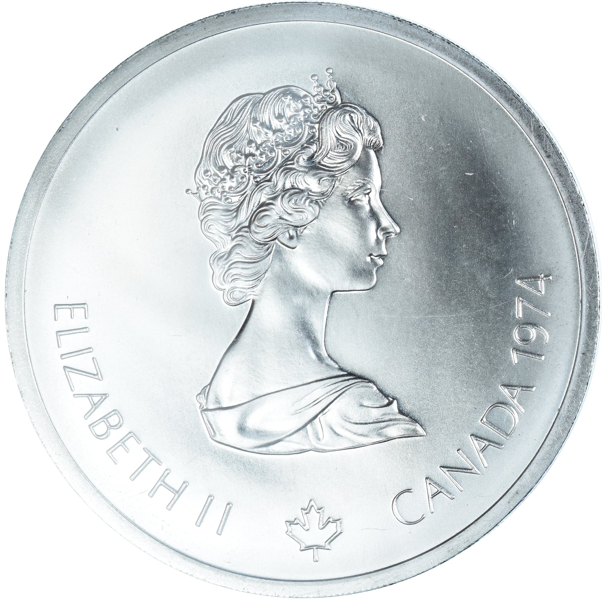 Coin, Canada, Elizabeth II, Lacrosse, 10 Dollars, 1974, MS(65-70), Silver, KM:96