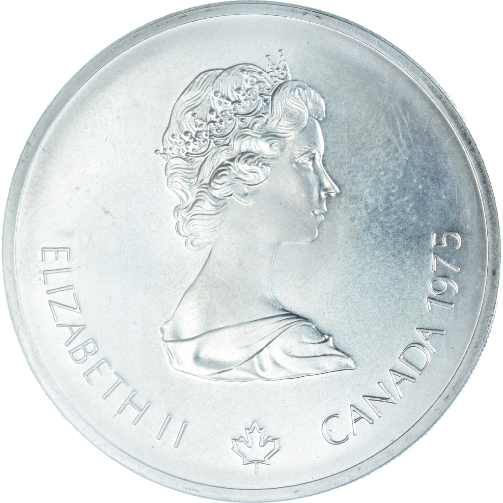 Coin, Canada, Elizabeth II, Canoeing, 10 Dollars, 1975, MS(65-70), Silver