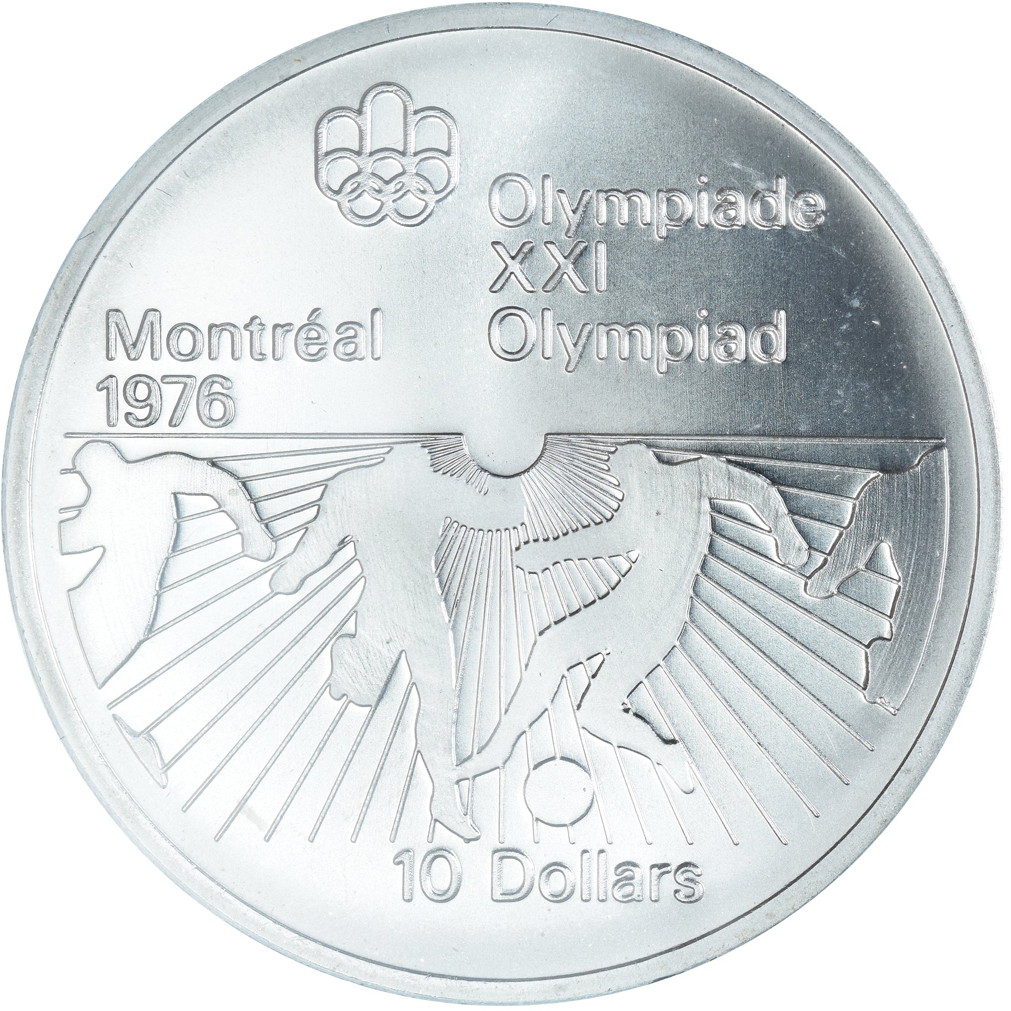 Coin, Canada, Elizabeth II, Soccer, 10 Dollars, 1976, MS(65-70), Silver, KM:111