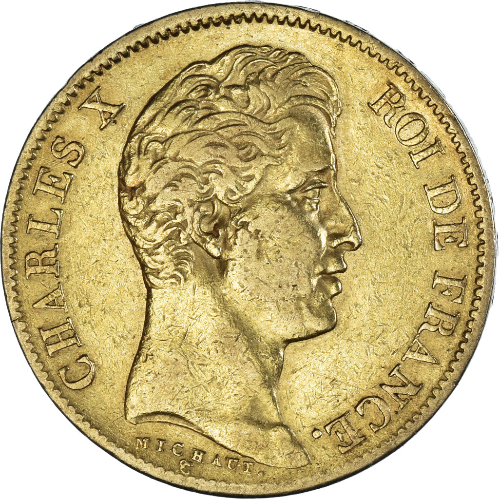 Coin, France, Charles X, 40 Francs, 1830, Paris, VF(30-35), Gold, KM:721.1