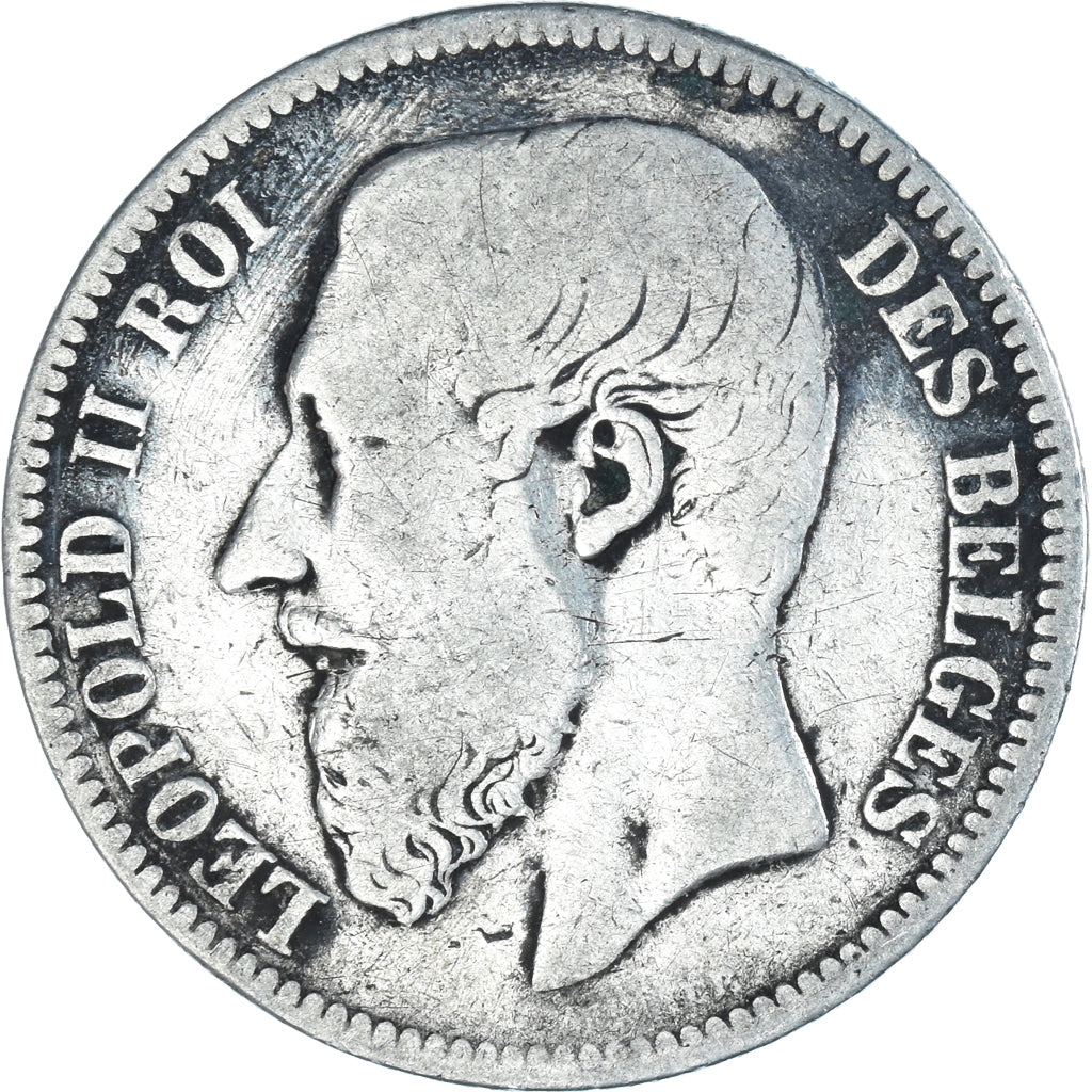 Coin, Belgium, Leopold II, 2 Francs, 2 Frank, 1866, F(12-15), Silver, KM:30.1